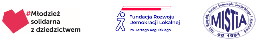 Logo - Młodzież solidarna z dziedzictwem, Fundacja Rozwoju Demokracji Lokalnej, Małopolski Instytur Samorządu Terytorialnego i Administracji